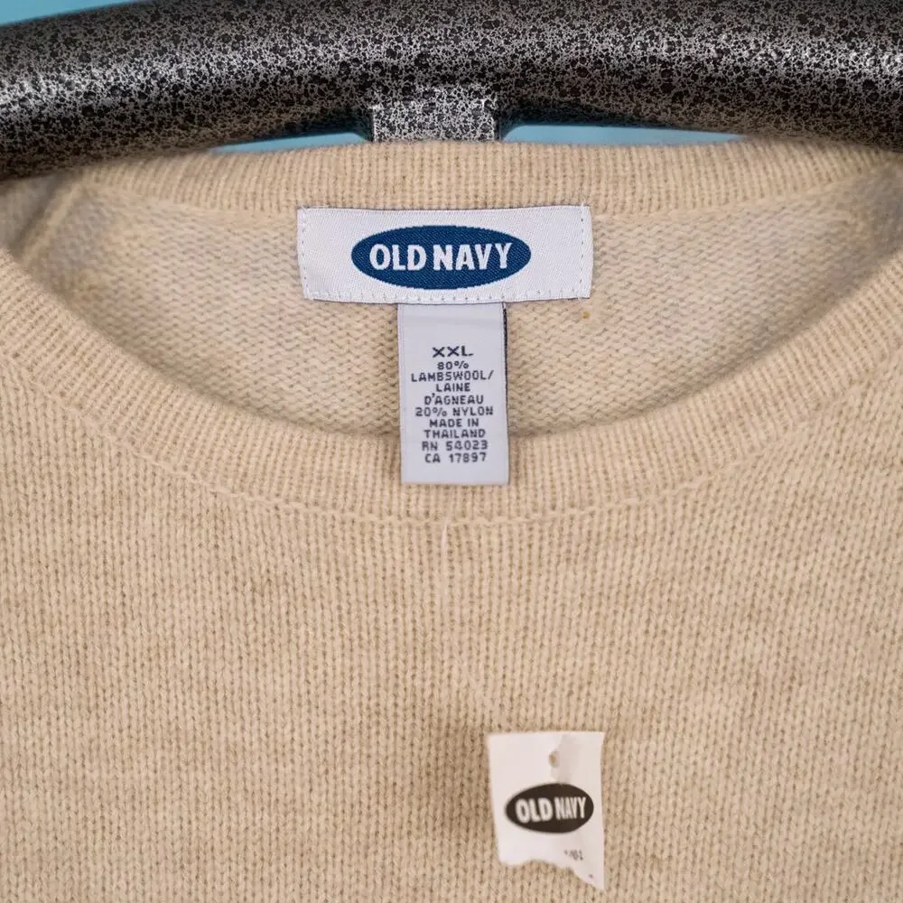 Old Navy Men's Lambswool Pullover Sweater SZ XXL Preppy Casual Academia Classic